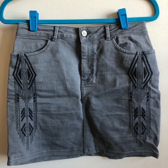 Tribal denim skirt - Picture 1 of 5